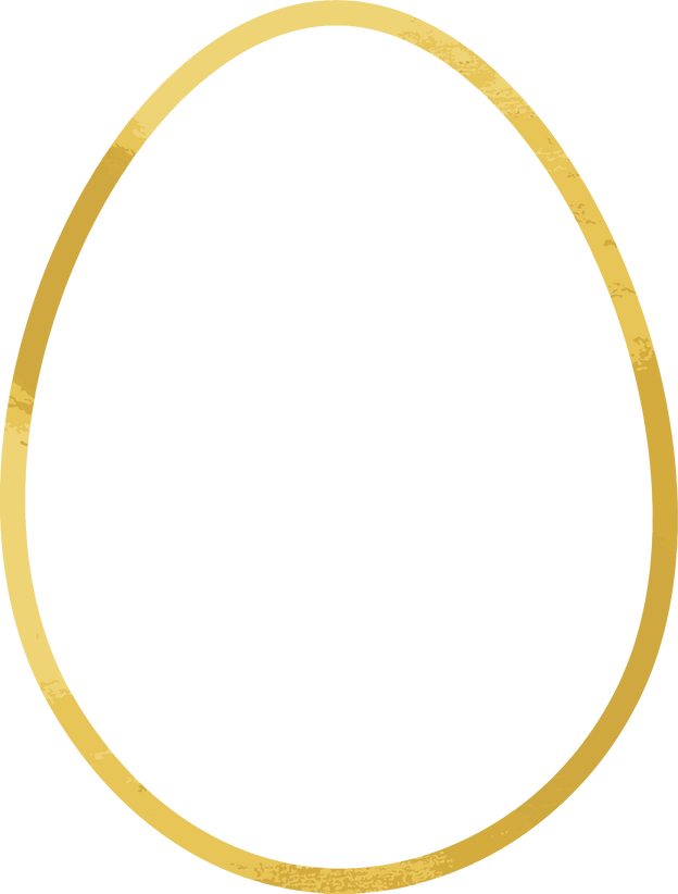 Golden Easter Egg Frame 